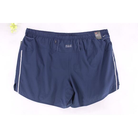 New Balance Men's 4XL Impact Run Lined Short Pockets/Drawstring Navy NEW - Picture 2 of 8